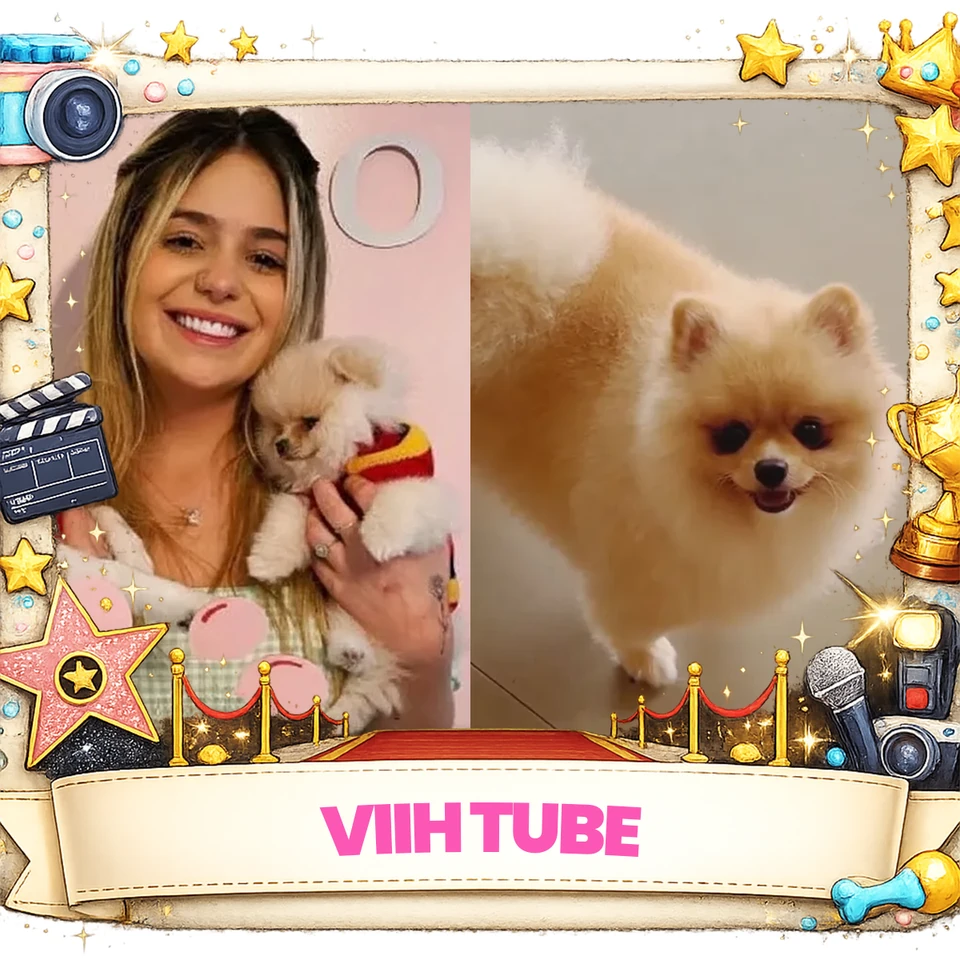 Foto de cliente famoso com seu pet — acervo Eu Quero Um Filhote