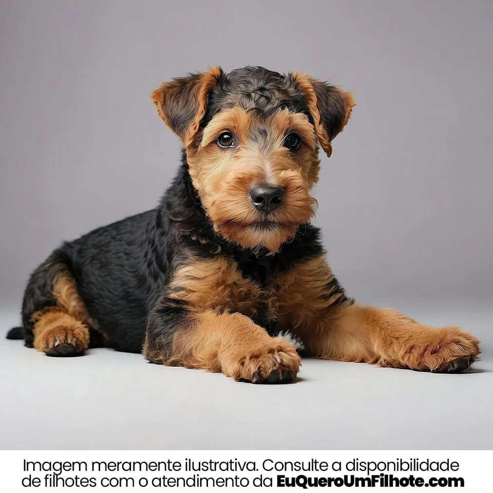 Filhote da raça Airedale Terrier em Belém — fotografia ilustrativa da raça