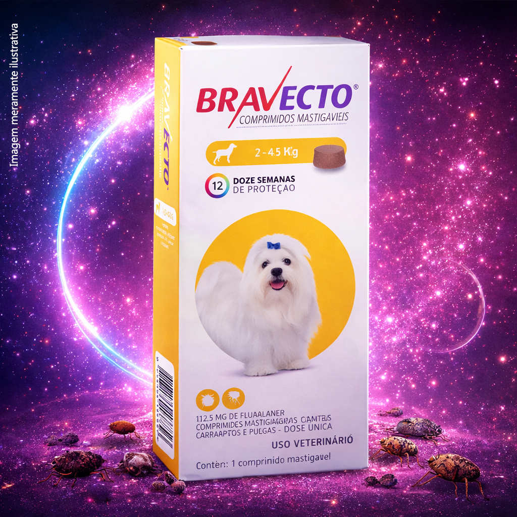 Bravecto para cães entre 2 até 4,5 kg